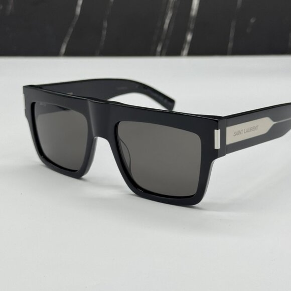 NEW SL628 001 SAINT LAURENT SQUARE BLACK UNISEX SL 628 001 SUNGLASSES - Picture 2 of 9